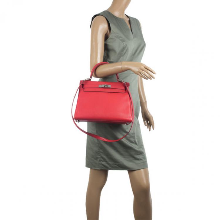 Hermes Birkin Handbag Vermillon Togo With Gold Hardware 30 Red Auction
