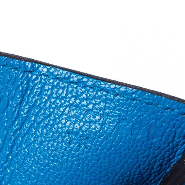 Pre Owned Hermès Bleu Zanzibar Epsom Leather Palladium Hardware Birkin 30 Bag