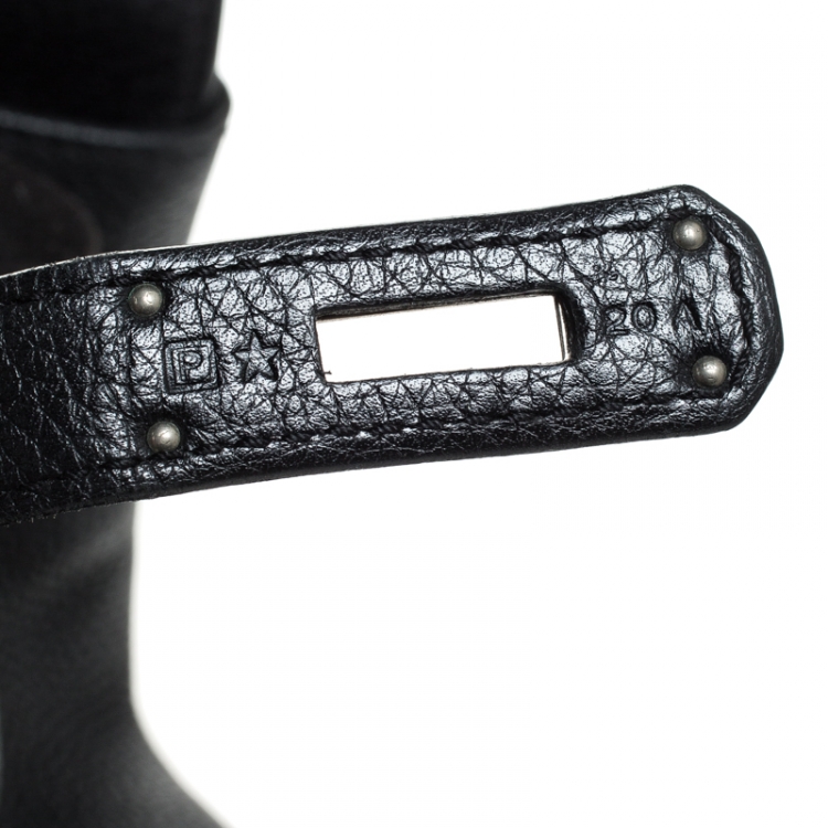 Pre Owned Hermes Black Togo Leather Silver Hardware Birkin 40 Bag