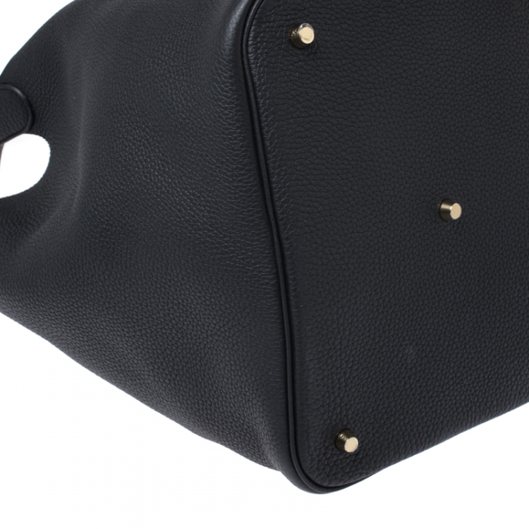 Pre Owned Hermes Black Togo Leather Gold Hardware Picotin GM Bag