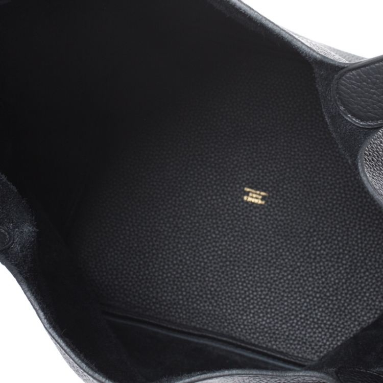 Pre Owned Hermes Black Togo Leather Gold Hardware Picotin GM Bag