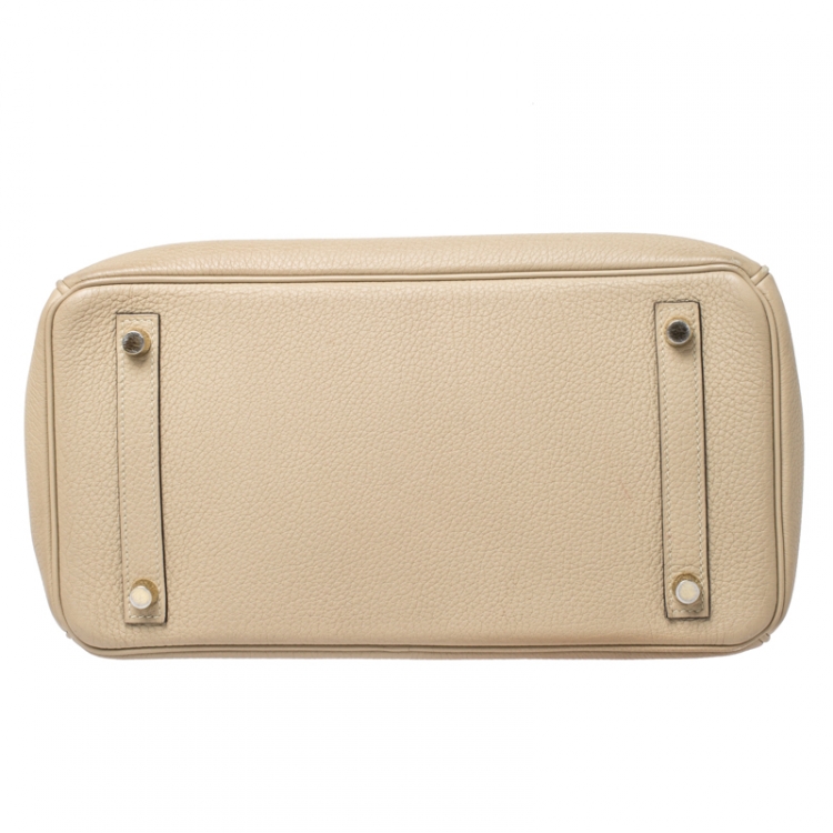 مملوكة مسبقًا Hermes Beige Togo Leather Gold Hardware Birkin 30 Bag
