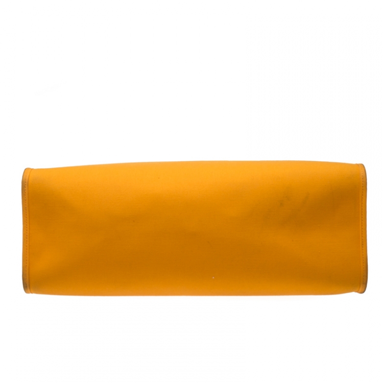 Pre Owned Hermes Jeune D'Or Canvas and Leather Herbag Zip 39 Bag