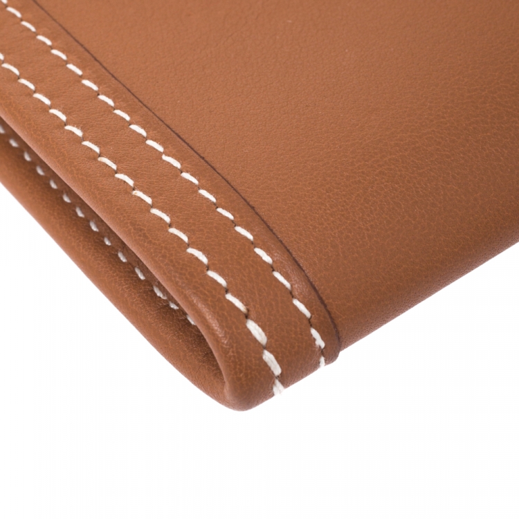 Pre Owned Hermes Gold Swift Leather Elan 29 Jige Clutch