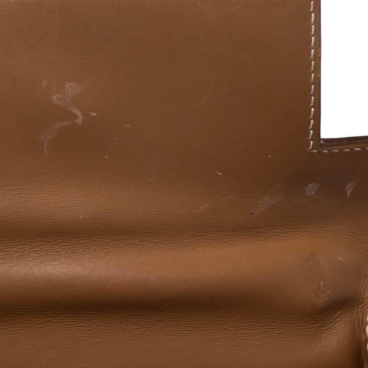 مملوكة مسبقًا Hermes Natural Tadeklat Leather Gold Hardware Kelly Retourne 32 Bag