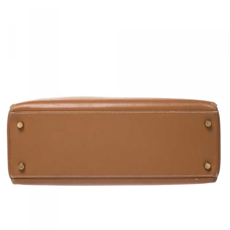 مملوكة مسبقًا Hermes Natural Tadeklat Leather Gold Hardware Kelly Retourne 32 Bag