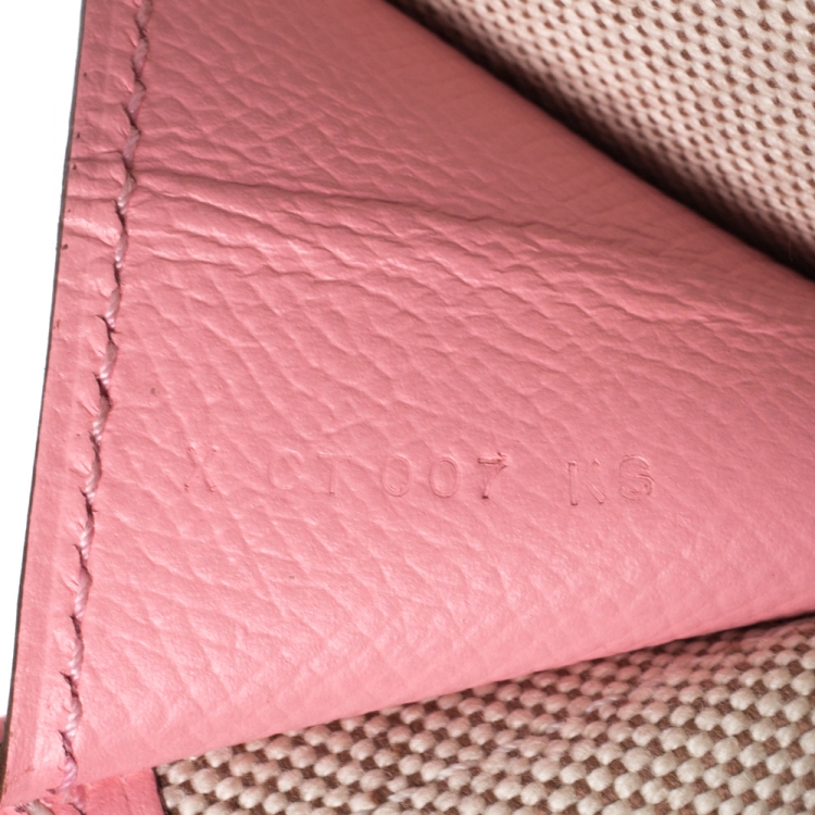 Pre Owned Hermes Rose Confetti Epsom Leather Jige PM Clutch