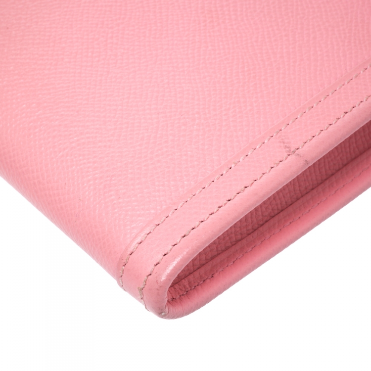 Pre Owned Hermes Rose Confetti Epsom Leather Jige PM Clutch