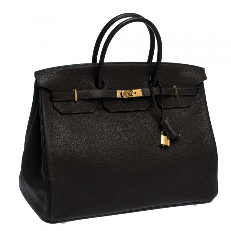 Pre Owned Hermes Cafe Togo Leather Gold Hardware Birkin 40 Bag