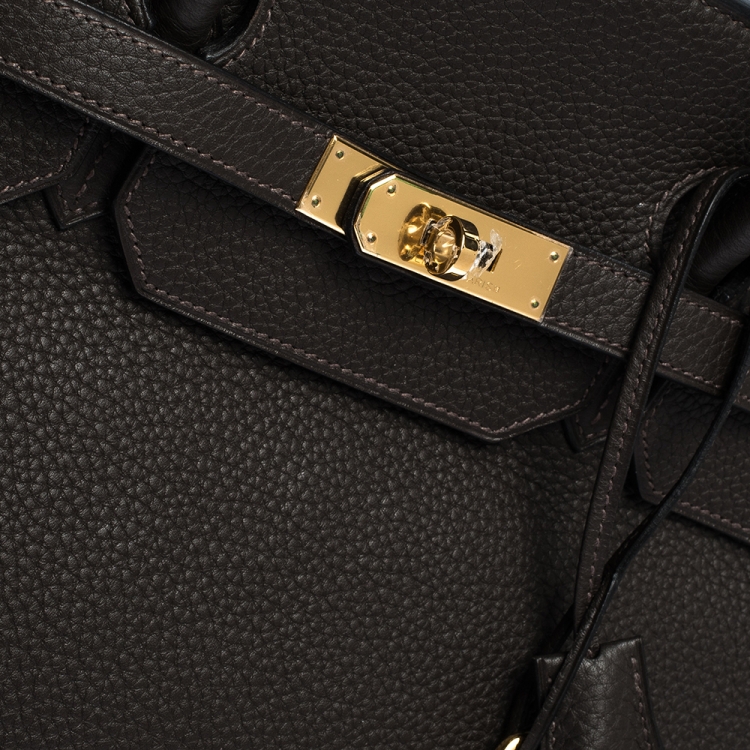 Pre Owned Hermes Cafe Togo Leather Gold Hardware Birkin 40 Bag