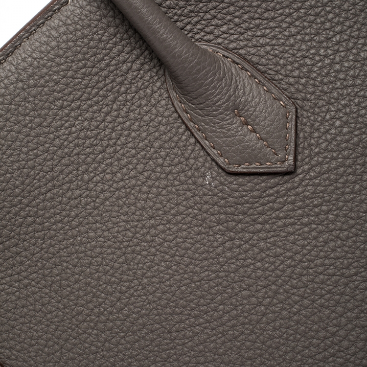 مملوكة مسبقًا Hermes Etain Togo Leather Palladium Hardware Birkin 40 Bag