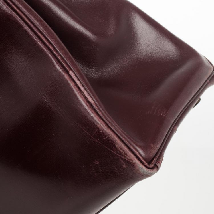 Pre Owned Hermes Dark Red 1981 Vintage Kelly Bag 