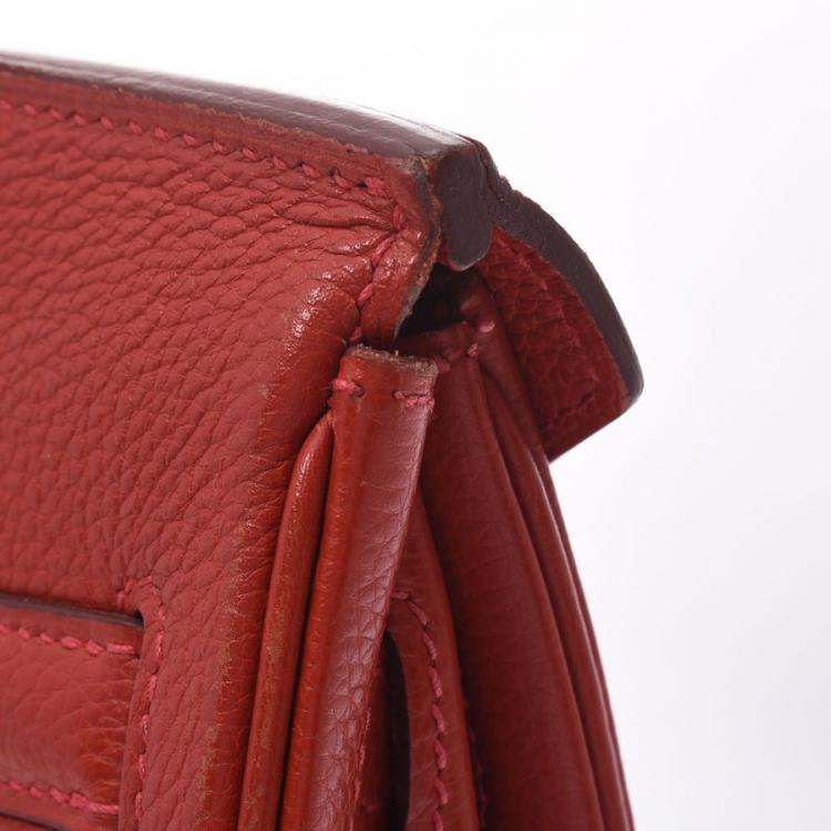 مملوكة مسبقًا Hermes Vermilion Red Togo Leather Gold Hardware Birkin 30 Bag
