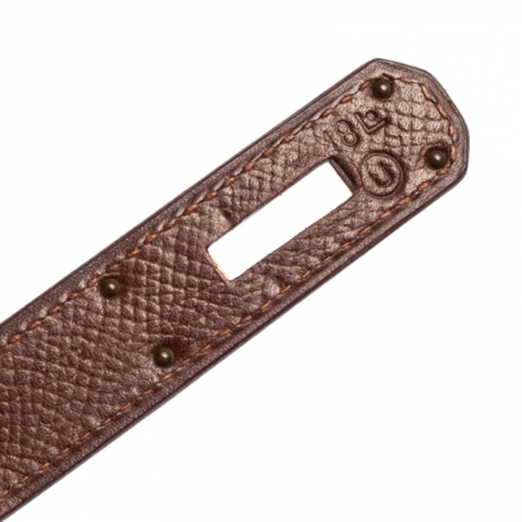 مملوكة مسبقًا Hermes Chocolat Courchevel Leather Gold Hardware Kelly Sellier 32 Bag