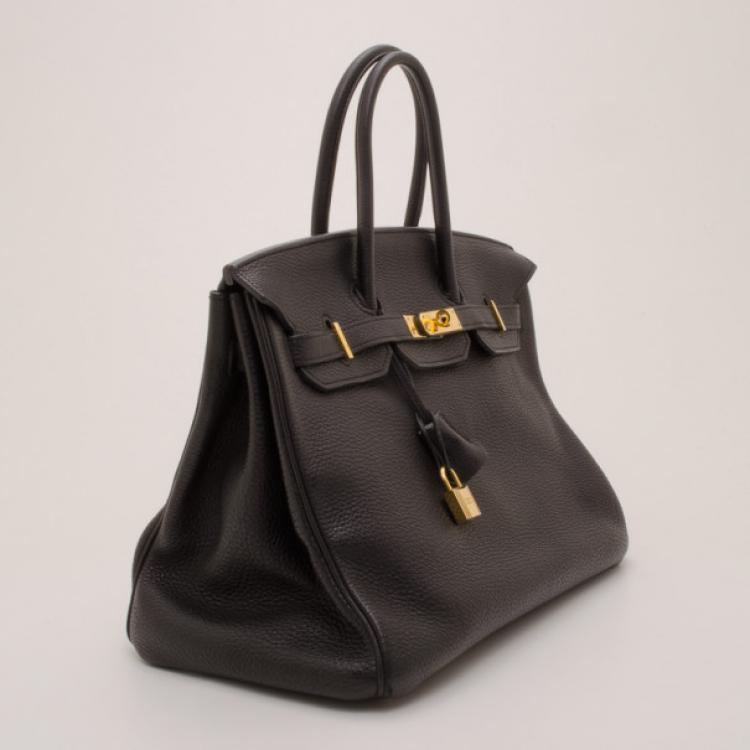 Pre Owned Hermes Black Togo Birkin 35 Gold Hardware