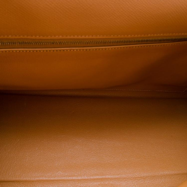 Pre Owned Hermes Gold Epsom Leather Kelly 35cm