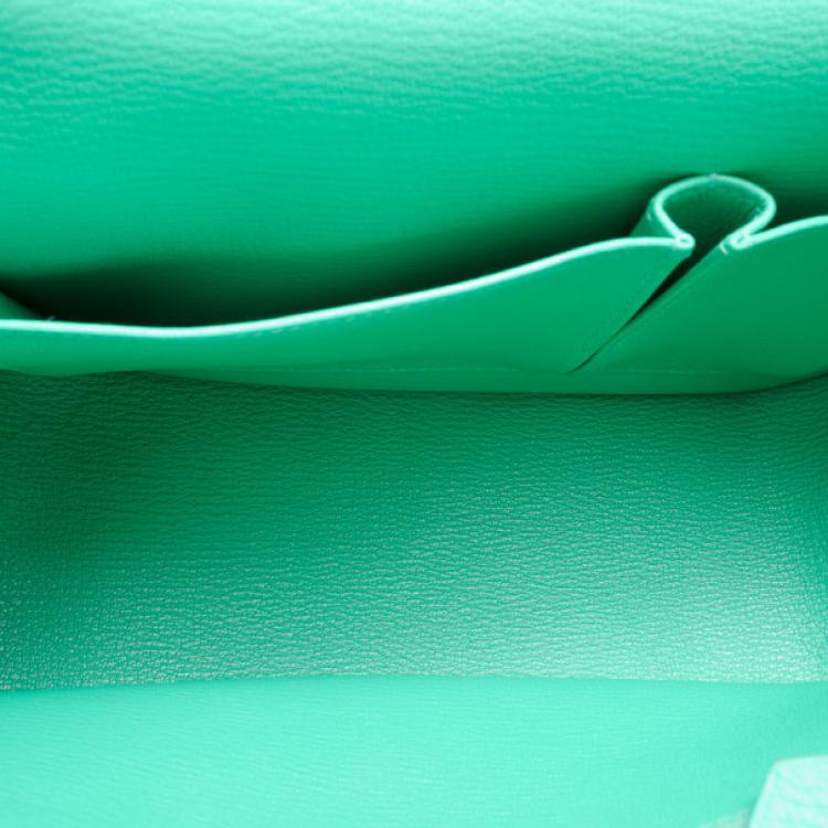 Pre Owned Hermes Menthe Taurillon Leather Sac Jypsiere Messenger Bag
