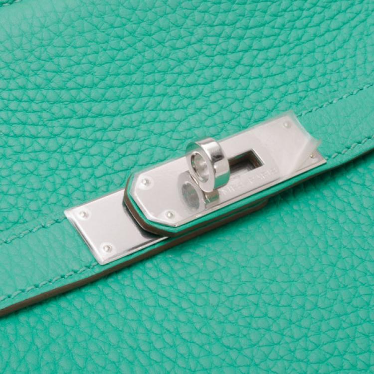 Pre Owned Hermes Menthe Taurillon Leather Sac Jypsiere Messenger Bag