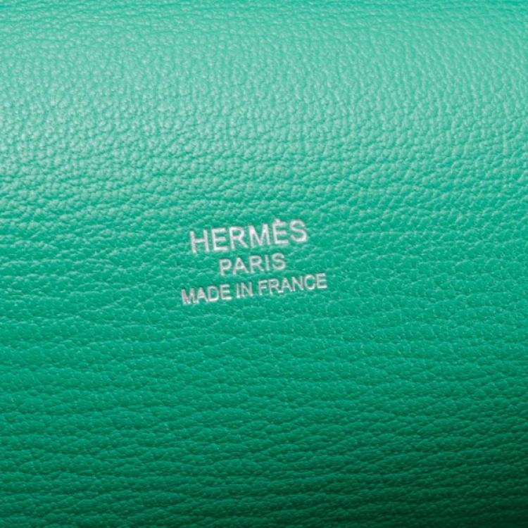 Pre Owned Hermes Menthe Taurillon Leather Sac Jypsiere Messenger Bag