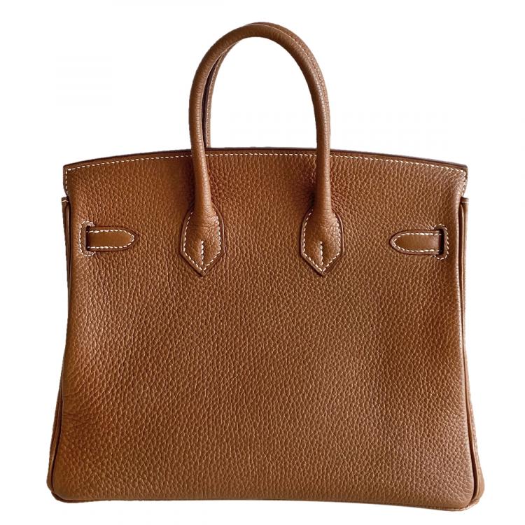 Pre Owned Hermès Gold Veau Togo Birkin 25 Bag