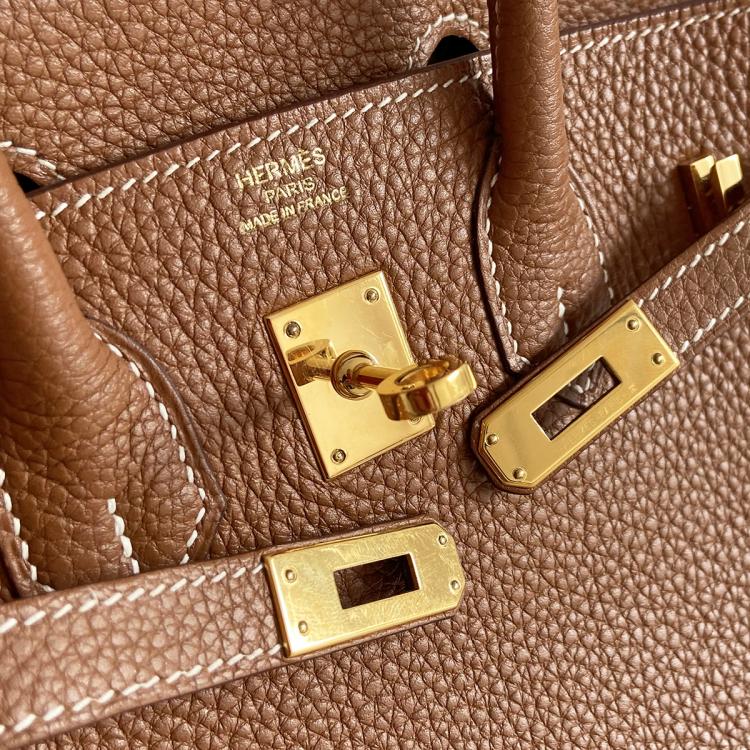 Pre Owned Hermès Gold Veau Togo Birkin 25 Bag