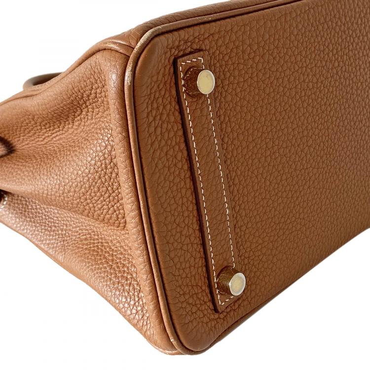 Pre Owned Hermès Gold Veau Togo Birkin 25 Bag