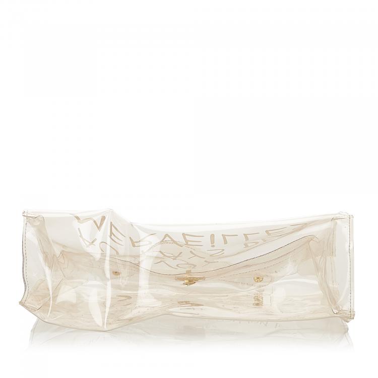 Pre Owned Hermes White Vinyl  Kelly Tote Bag