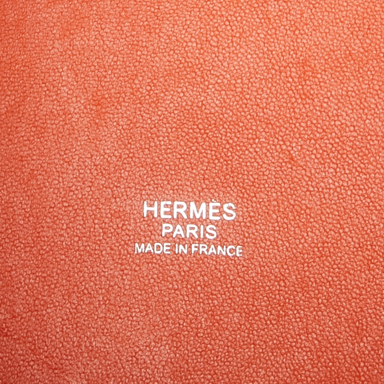Pre Owned Hermès Tangerine Ostrich Picotin Lock 18 Bag