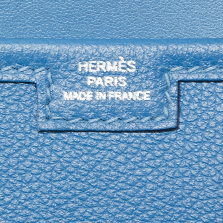 Pre Owned Hermès Bleu Agate Evercolor Leather Elan Jige 29 Clutch