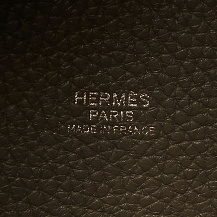 Pre Owned Hermes Etoupe Taurillon Clemence Leather Picotin Lock 18 Bag