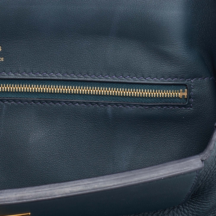 Pre Owned Hermes Vert Cypress Togo and Swift Leather Gold Finish 24/24 29 Bag