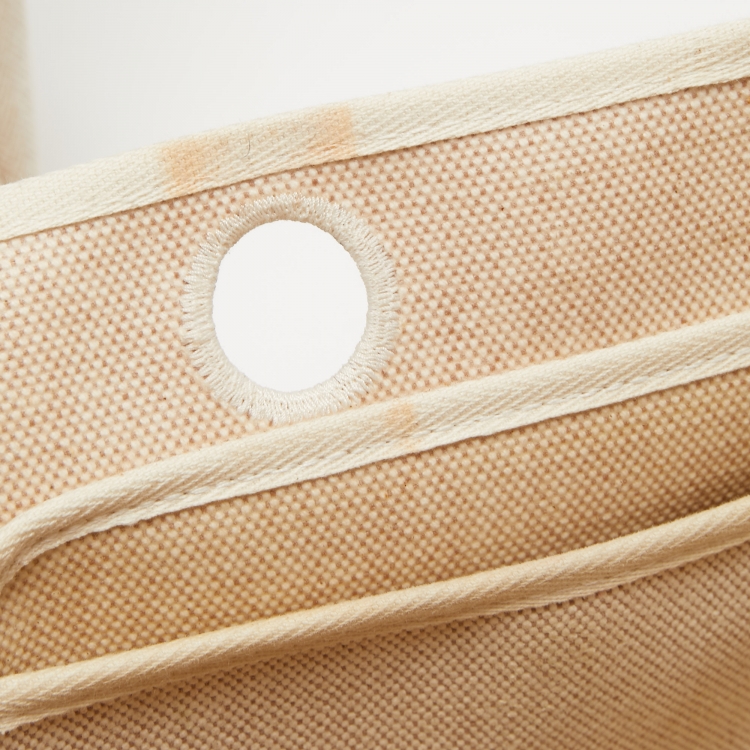 Pre Owned HERMES Natural Canvas and Leather Herbag Cabas 2 in 1 Bag
