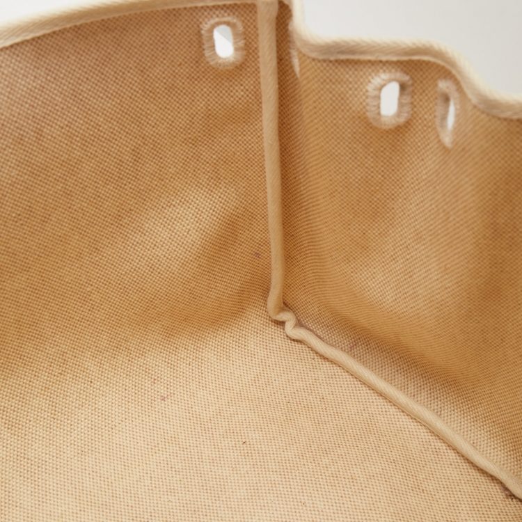 Pre Owned HERMES Natural Canvas and Leather Herbag Cabas 2 in 1 Bag