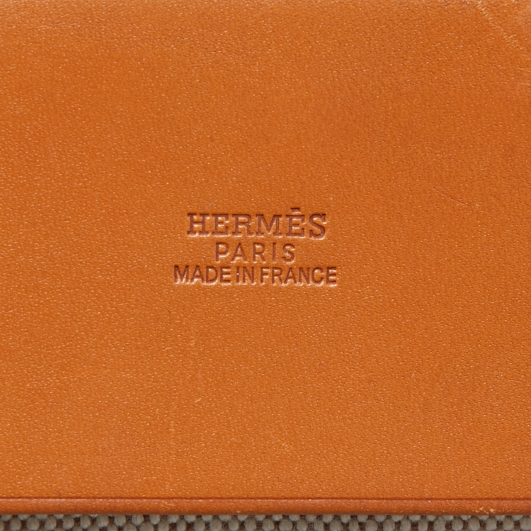 Pre Owned HERMES Natural Canvas and Leather Herbag Cabas 2 in 1 Bag