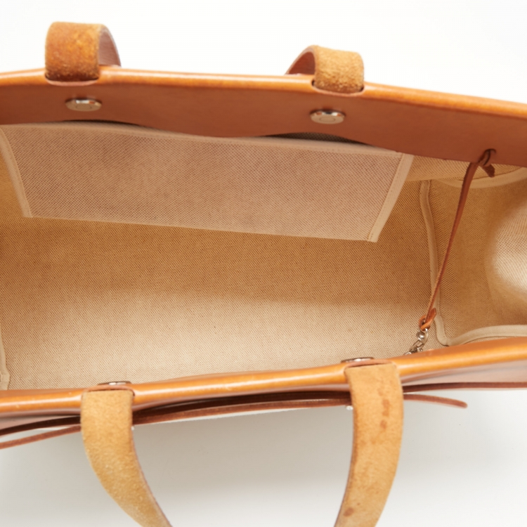 Pre Owned HERMES Natural Canvas and Leather Herbag Cabas 2 in 1 Bag