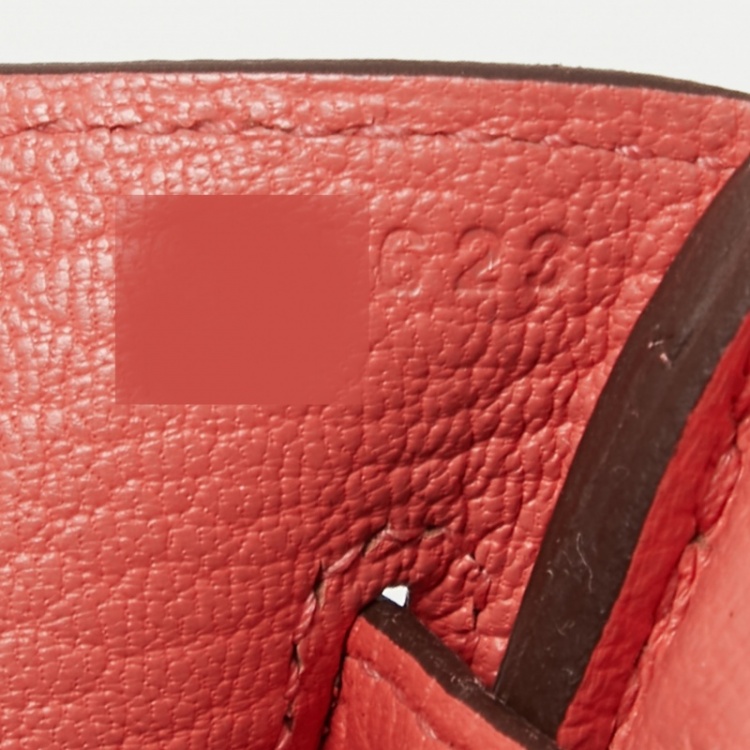 Pre Owned Hermes Rose Jaipur Clemence Leather Palladium Finish Birkin 30 Bag