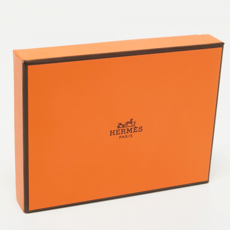 Pre Owned Hermes Mauve Sylvestre Epsom Leather Kelly Pocket Compact Wallet