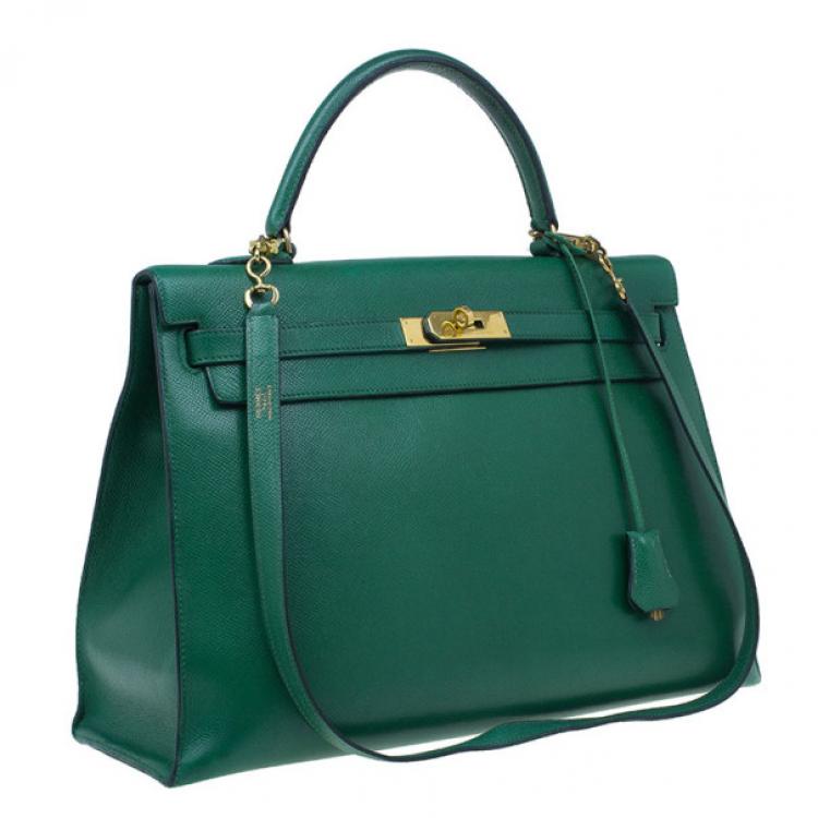 Pre Owned Hermes Vintage Emerald Green Kelly 36