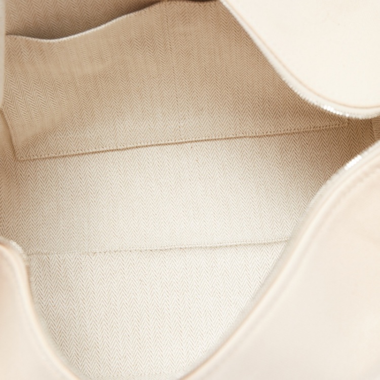 Pre Owned Hermes Beige Canvas Large Bride-a-Brac Case Pouch