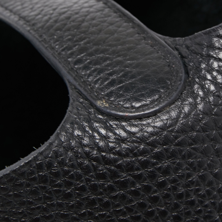Pre Owned Hermes Black Taurillon Clemence Leather Picotin Lock 18 Bag