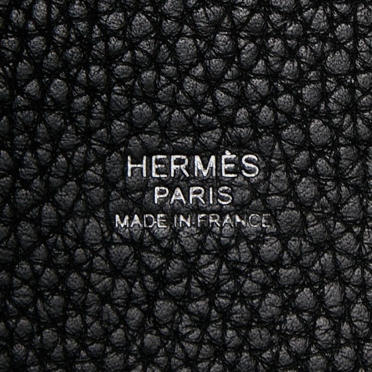 Pre Owned Hermes Black Taurillon Clemence Leather Picotin Lock 18 Bag
