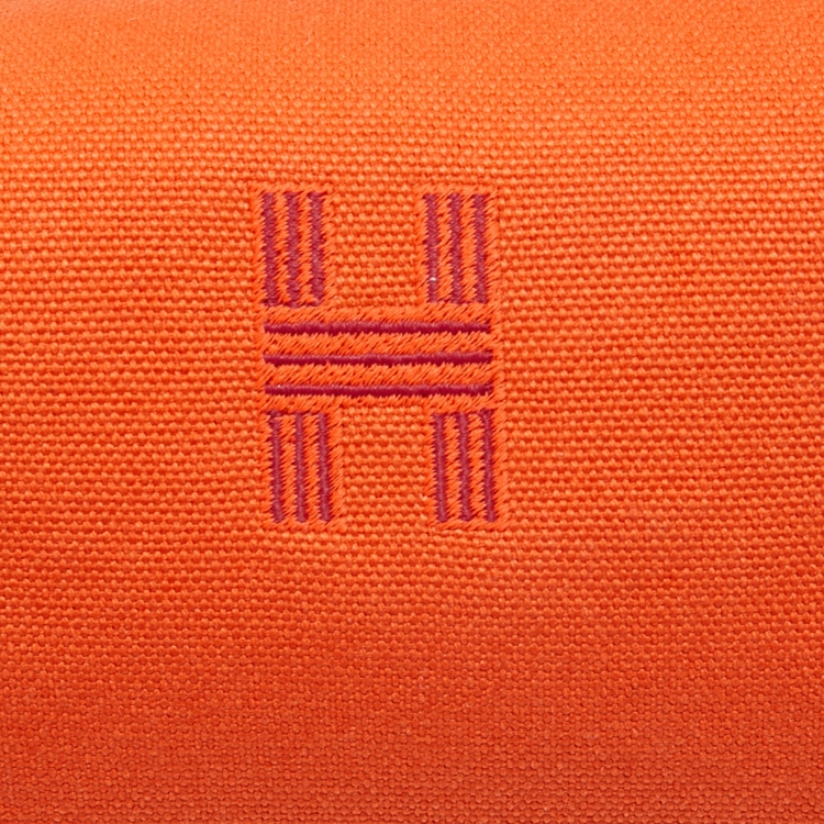 Pre Owned Hermès Orange/Rouge H Canvas Small Bride-a-Brac Case