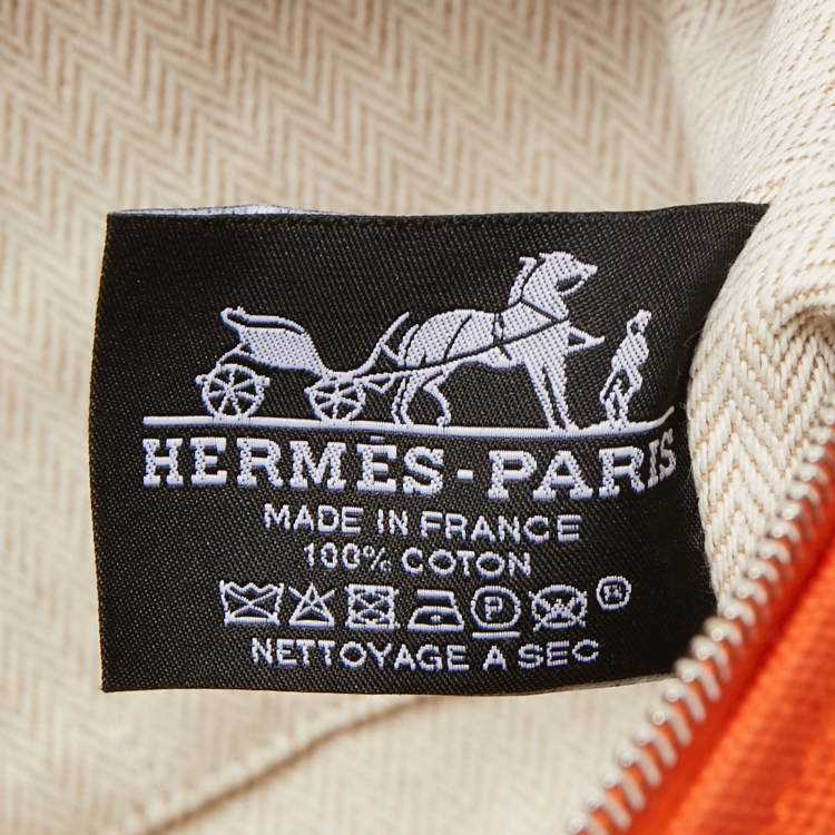 Pre Owned Hermès Orange/Rouge H Canvas Small Bride-a-Brac Case