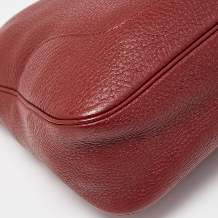 Pre Owned Hermes Rouge H Taurillon Clemence Trim Bag