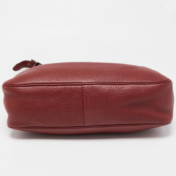 Pre Owned Hermes Rouge H Taurillon Clemence Trim Bag