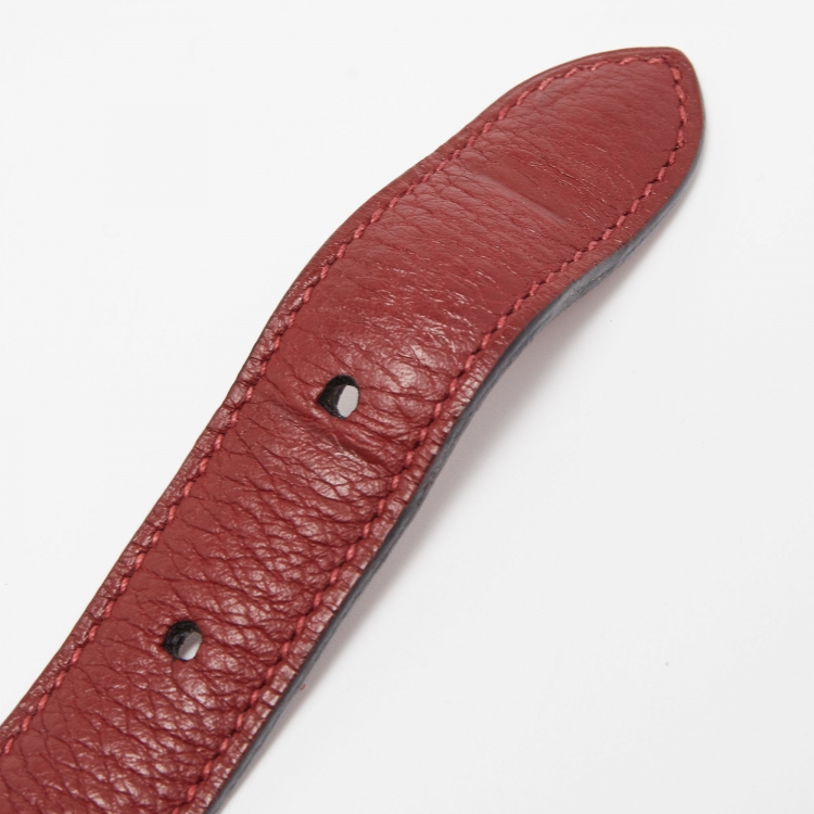 Pre Owned Hermes Rouge H Taurillon Clemence Trim Bag