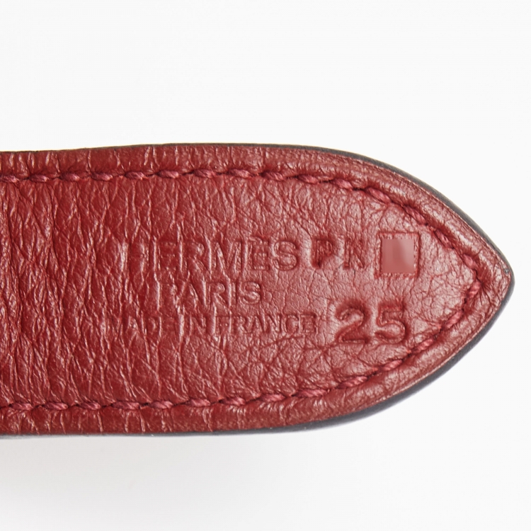 Pre Owned Hermes Rouge H Taurillon Clemence Trim Bag