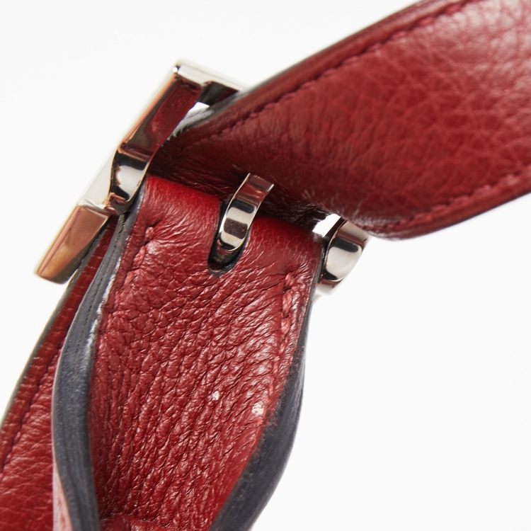 Pre Owned Hermes Rouge H Taurillon Clemence Trim Bag