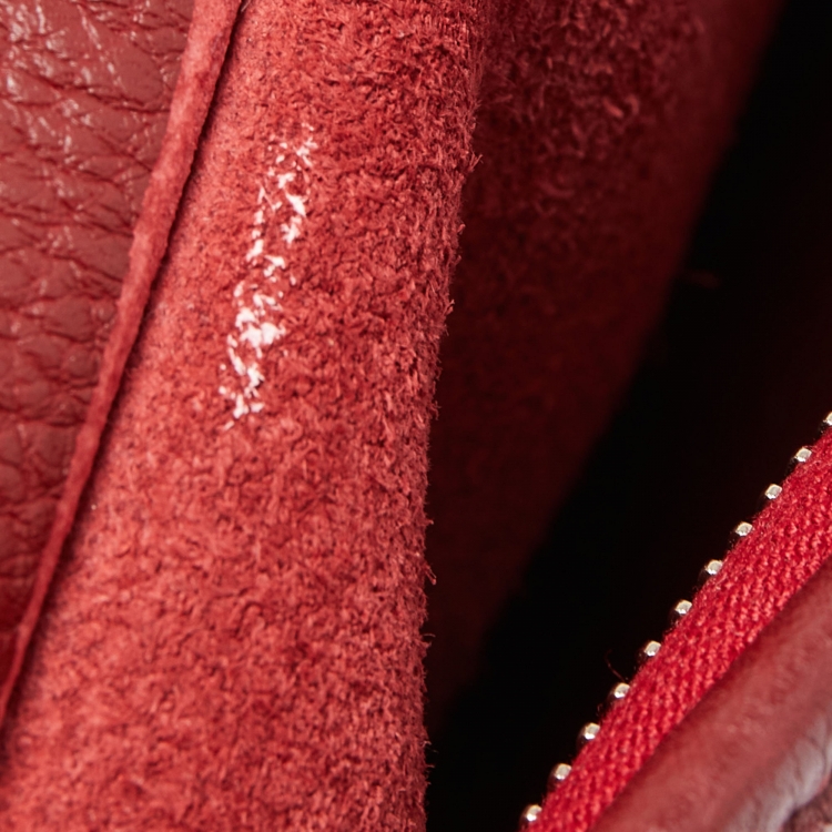 Pre Owned Hermes Rouge H Taurillon Clemence Trim Bag