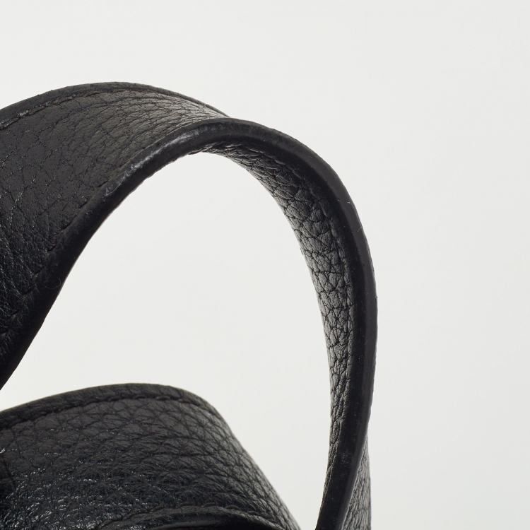 Pre Owned Hermes Black Taurillon Clemence Leather Picotin Lock 18 Bag